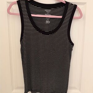 Nine West Black and White Striped Tank Top